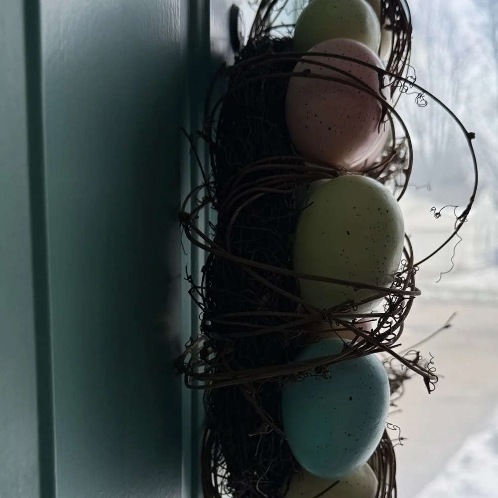 Pastel Easter Egg Grapevine Wreath